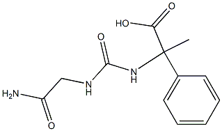 2-({[(2-amino-2-oxoethyl)amino]carbonyl}amino)-2-phenylpropanoic acid Structure