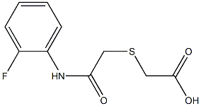 2-({[(2-fluorophenyl)carbamoyl]methyl}sulfanyl)acetic acid Structure