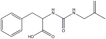 2-({[(2-methylprop-2-enyl)amino]carbonyl}amino)-3-phenylpropanoic acid 구조식 이미지