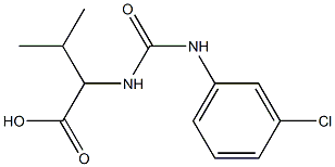 2-({[(3-chlorophenyl)amino]carbonyl}amino)-3-methylbutanoic acid Structure