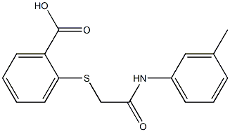 2-({[(3-methylphenyl)carbamoyl]methyl}sulfanyl)benzoic acid 구조식 이미지
