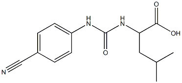 2-({[(4-cyanophenyl)amino]carbonyl}amino)-4-methylpentanoic acid Structure