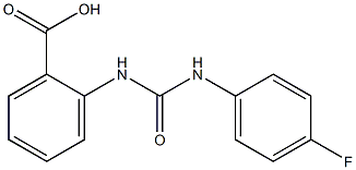 2-({[(4-fluorophenyl)amino]carbonyl}amino)benzoic acid Structure