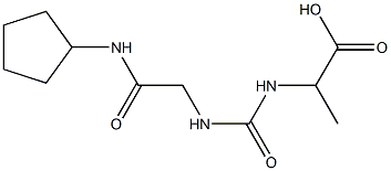 2-({[(cyclopentylcarbamoyl)methyl]carbamoyl}amino)propanoic acid Structure