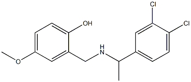 2-({[1-(3,4-dichlorophenyl)ethyl]amino}methyl)-4-methoxyphenol 구조식 이미지