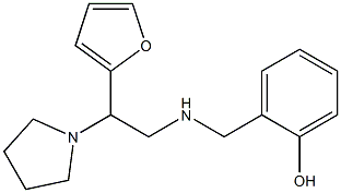 2-({[2-(furan-2-yl)-2-(pyrrolidin-1-yl)ethyl]amino}methyl)phenol 구조식 이미지