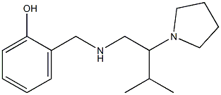 2-({[3-methyl-2-(pyrrolidin-1-yl)butyl]amino}methyl)phenol 구조식 이미지