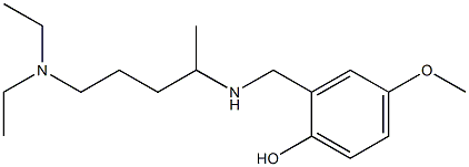 2-({[5-(diethylamino)pentan-2-yl]amino}methyl)-4-methoxyphenol 구조식 이미지