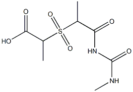 2-({1-[(methylcarbamoyl)amino]-1-oxopropane-2-}sulfonyl)propanoic acid 구조식 이미지