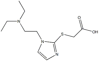 2-({1-[2-(diethylamino)ethyl]-1H-imidazol-2-yl}sulfanyl)acetic acid 구조식 이미지