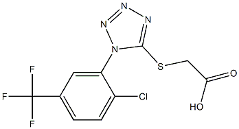 2-({1-[2-chloro-5-(trifluoromethyl)phenyl]-1H-1,2,3,4-tetrazol-5-yl}sulfanyl)acetic acid Structure