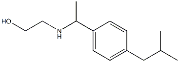 2-({1-[4-(2-methylpropyl)phenyl]ethyl}amino)ethan-1-ol 구조식 이미지