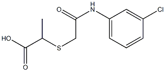 2-({2-[(3-chlorophenyl)amino]-2-oxoethyl}thio)propanoic acid 구조식 이미지