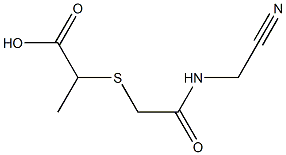2-({2-[(cyanomethyl)amino]-2-oxoethyl}thio)propanoic acid 구조식 이미지