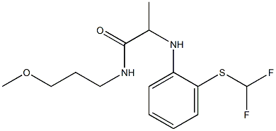 2-({2-[(difluoromethyl)sulfanyl]phenyl}amino)-N-(3-methoxypropyl)propanamide Structure