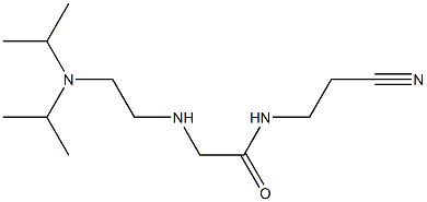 2-({2-[bis(propan-2-yl)amino]ethyl}amino)-N-(2-cyanoethyl)acetamide 구조식 이미지