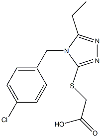 2-({4-[(4-chlorophenyl)methyl]-5-ethyl-4H-1,2,4-triazol-3-yl}sulfanyl)acetic acid 구조식 이미지