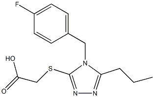 2-({4-[(4-fluorophenyl)methyl]-5-propyl-4H-1,2,4-triazol-3-yl}sulfanyl)acetic acid Structure