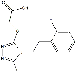 2-({4-[2-(2-fluorophenyl)ethyl]-5-methyl-4H-1,2,4-triazol-3-yl}sulfanyl)acetic acid 구조식 이미지