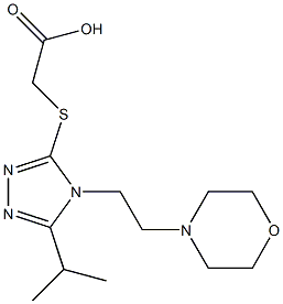 2-({4-[2-(morpholin-4-yl)ethyl]-5-(propan-2-yl)-4H-1,2,4-triazol-3-yl}sulfanyl)acetic acid 구조식 이미지