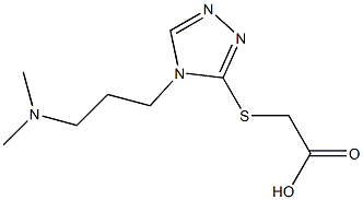 2-({4-[3-(dimethylamino)propyl]-4H-1,2,4-triazol-3-yl}sulfanyl)acetic acid Structure