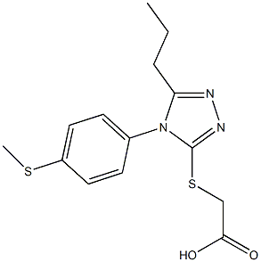 2-({4-[4-(methylsulfanyl)phenyl]-5-propyl-4H-1,2,4-triazol-3-yl}sulfanyl)acetic acid Structure