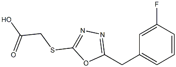 2-({5-[(3-fluorophenyl)methyl]-1,3,4-oxadiazol-2-yl}sulfanyl)acetic acid 구조식 이미지