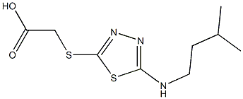 2-({5-[(3-methylbutyl)amino]-1,3,4-thiadiazol-2-yl}sulfanyl)acetic acid Structure