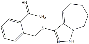 2-({5H,6H,7H,8H,9H-[1,2,4]triazolo[3,4-a]azepin-3-ylsulfanyl}methyl)benzene-1-carboximidamide 구조식 이미지