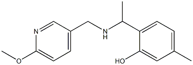 2-(1-{[(6-methoxypyridin-3-yl)methyl]amino}ethyl)-5-methylphenol 구조식 이미지