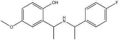 2-(1-{[1-(4-fluorophenyl)ethyl]amino}ethyl)-4-methoxyphenol 구조식 이미지