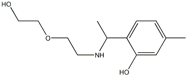 2-(1-{[2-(2-hydroxyethoxy)ethyl]amino}ethyl)-5-methylphenol 구조식 이미지