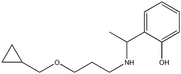 2-(1-{[3-(cyclopropylmethoxy)propyl]amino}ethyl)phenol 구조식 이미지