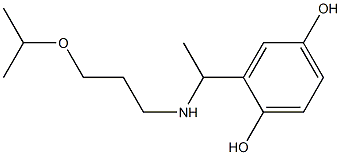 2-(1-{[3-(propan-2-yloxy)propyl]amino}ethyl)benzene-1,4-diol 구조식 이미지