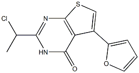 2-(1-chloroethyl)-5-(furan-2-yl)-3H,4H-thieno[2,3-d]pyrimidin-4-one 구조식 이미지