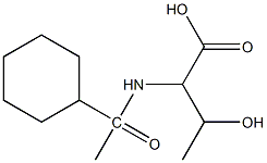 2-(1-cyclohexylacetamido)-3-hydroxybutanoic acid 구조식 이미지