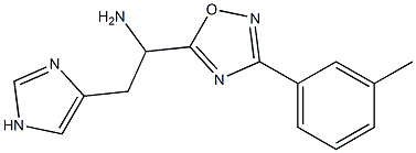 2-(1H-imidazol-4-yl)-1-[3-(3-methylphenyl)-1,2,4-oxadiazol-5-yl]ethan-1-amine 구조식 이미지