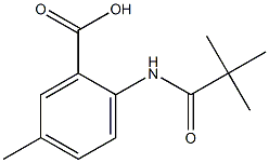 2-(2,2-dimethylpropanamido)-5-methylbenzoic acid Structure