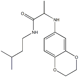 2-(2,3-dihydro-1,4-benzodioxin-6-ylamino)-N-(3-methylbutyl)propanamide 구조식 이미지