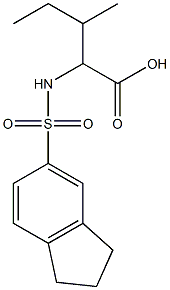 2-(2,3-dihydro-1H-indene-5-sulfonamido)-3-methylpentanoic acid 구조식 이미지