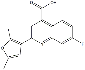 2-(2,5-dimethylfuran-3-yl)-7-fluoroquinoline-4-carboxylic acid 구조식 이미지