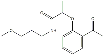 2-(2-acetylphenoxy)-N-(3-methoxypropyl)propanamide 구조식 이미지