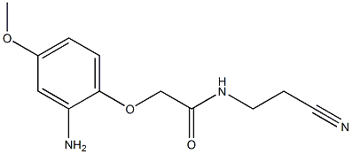 2-(2-amino-4-methoxyphenoxy)-N-(2-cyanoethyl)acetamide 구조식 이미지