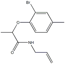 2-(2-bromo-4-methylphenoxy)-N-(prop-2-en-1-yl)propanamide 구조식 이미지