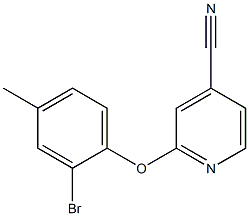 2-(2-bromo-4-methylphenoxy)pyridine-4-carbonitrile 구조식 이미지