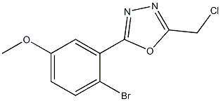 2-(2-bromo-5-methoxyphenyl)-5-(chloromethyl)-1,3,4-oxadiazole Structure