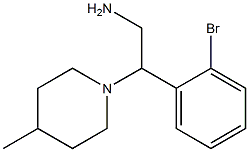 2-(2-bromophenyl)-2-(4-methylpiperidin-1-yl)ethanamine 구조식 이미지