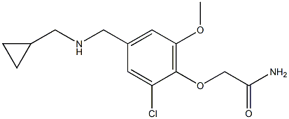 2-(2-chloro-4-{[(cyclopropylmethyl)amino]methyl}-6-methoxyphenoxy)acetamide Structure