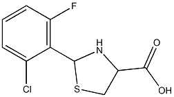 2-(2-chloro-6-fluorophenyl)-1,3-thiazolidine-4-carboxylic acid Structure