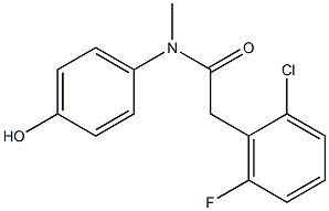 2-(2-chloro-6-fluorophenyl)-N-(4-hydroxyphenyl)-N-methylacetamide Structure